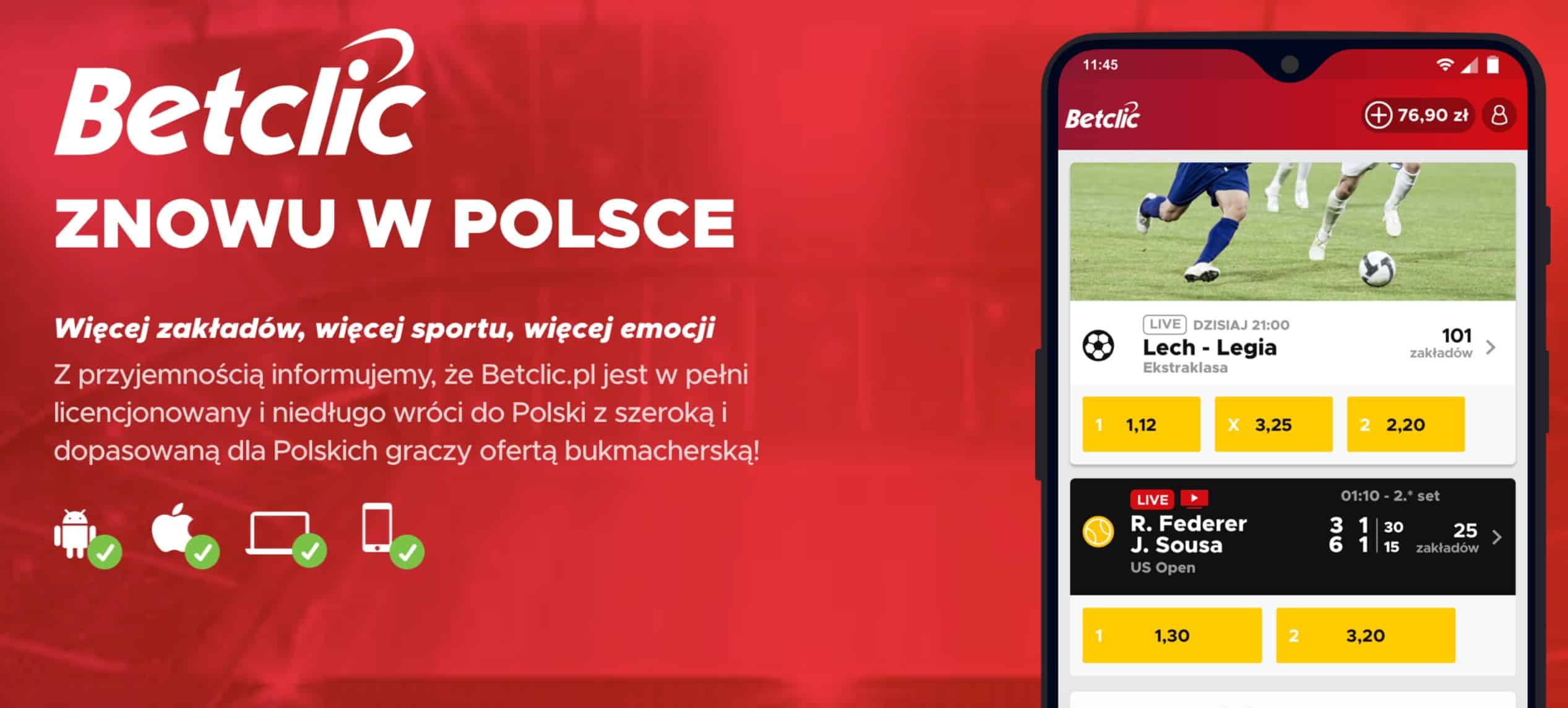 Polska strona BetClic zapowiedziana!