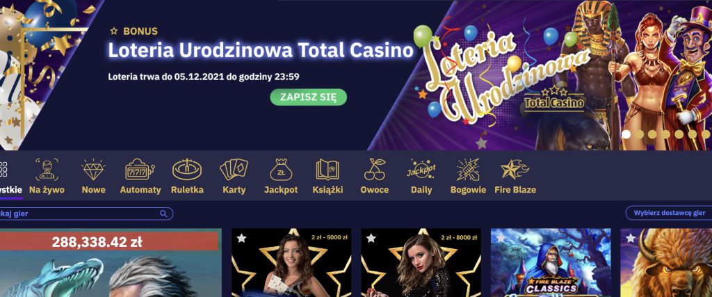 Total Casino - tylko tu dostępna jest ruletka online w Polsce!
